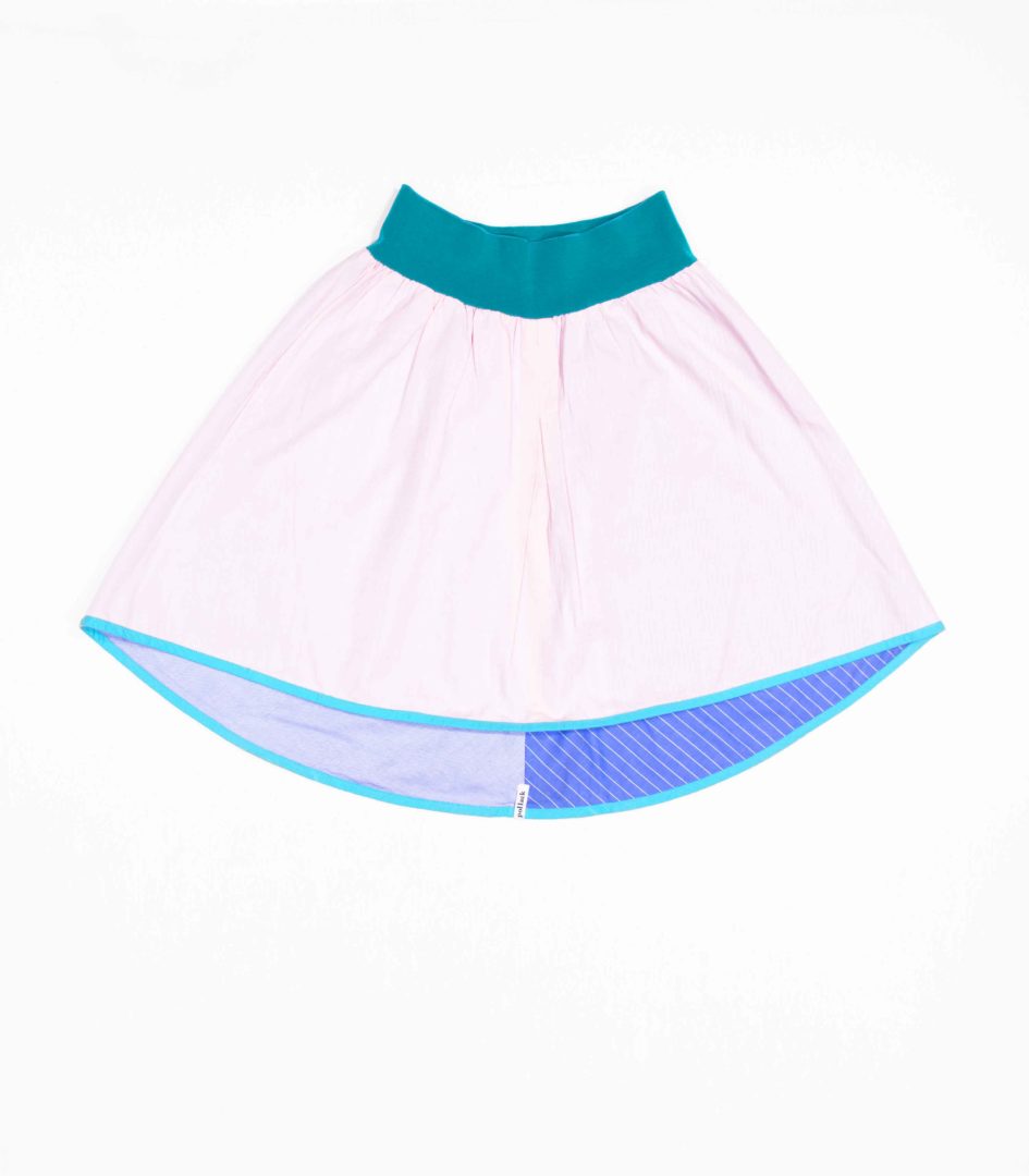 anna * pollack, Wenderock small, rosa blau, Vorderseite rosa