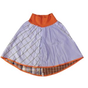 anna * pollack, Wenderock x-small, blau braun, Vorderseite blau