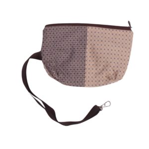 anna * pollack, Täschchen beige mit Bändchen, gefüttert, mit Zipp und Gurt