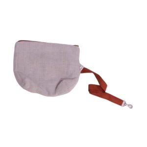 anna * pollack, Täschchen beige , gefüttert, mit Zipp und Gurt