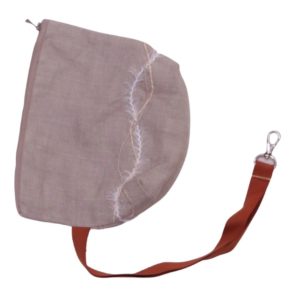 anna * pollack, Täschchen beige, gefüttert, mit Zipp und Gurt