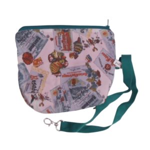 anna * pollack, Täschchen gemustert, gefüttert, mit Zipp und Gurt