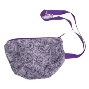 anna * pollack, Täschchen Parsley schwarz, gefüttert, mit Zipp und Gurt