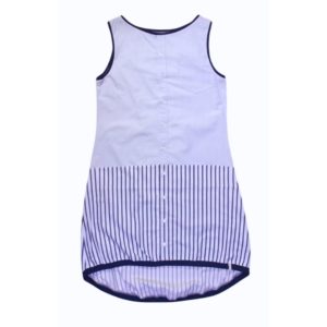 anna * pollack, Kleid Sonnenbrise hellblau mit Streif, medium , Bündchen marine, Ansicht Vorne