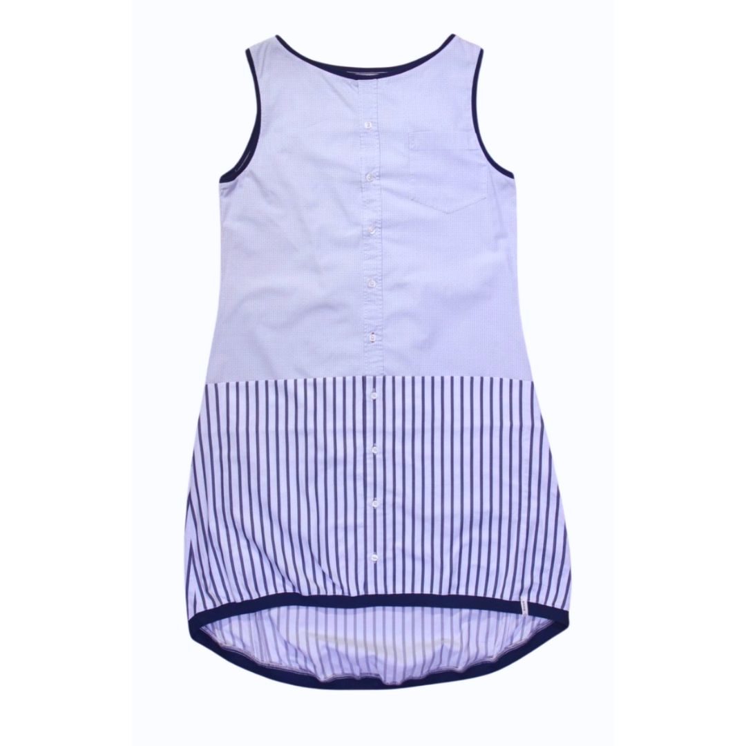 anna * pollack, Kleid Sonnenbrise hellblau mit Streif, medium , Bündchen marine, Ansicht Vorne