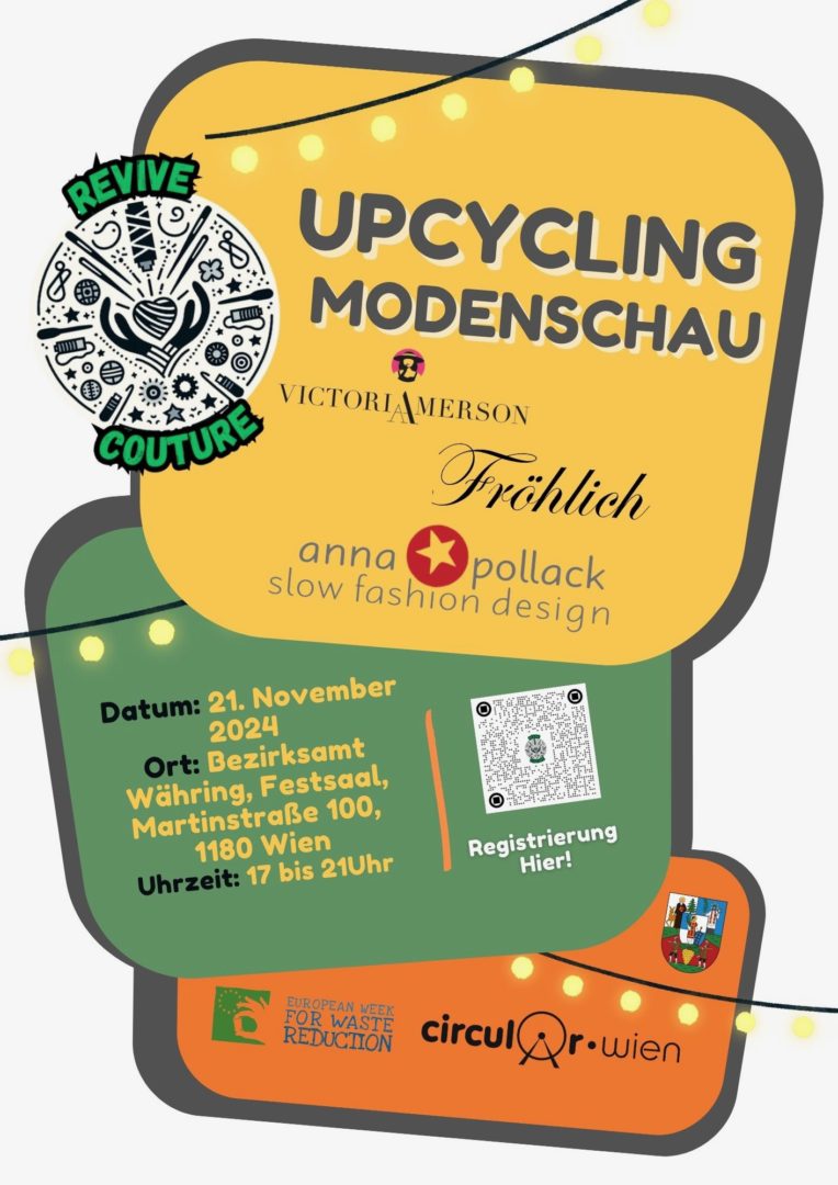 anna * pollack, Flyer für die Upcycling Modenschau Revive Couture