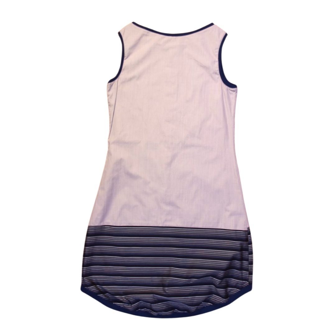 anna * pollack, Kleid Sonnenbrise in grau, uni und gestreift, Ansicht Rücken