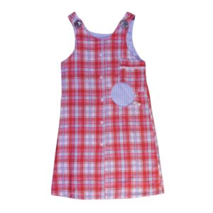 anna * pollack, Wendekleid, 110-134, Karo rot blau, Vorderseite rot